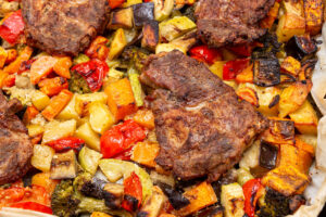Savory Pork Chop Sheet Pan Dinner